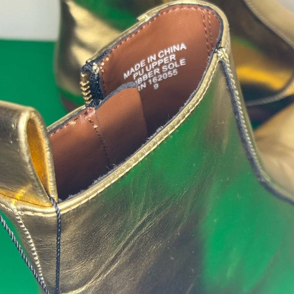 Straight to Hell Gold Ankle Boots - Picture 5 of 6